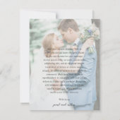 Coastal Chic Sandy Neutral Elegant Hochzeit Dankeskarte (Rückseite)