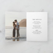 Coastal Chic Sandy Neutral Elegant Hochzeit Einladung (Innenseite)