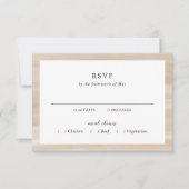 Coastal Chic Sandy Neutral Elegant Hochzeit RSVP Karte (Vorderseite)