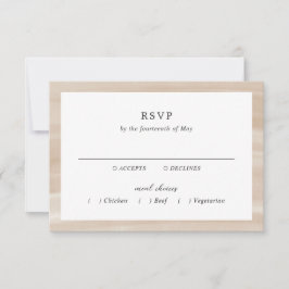 Coastal Chic Sandy Neutral Elegant Hochzeit RSVP Karte