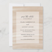 Coastal Chic Sandy Neutral Elegant Hochzeit Save The Date (Vorderseite)