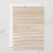 Coastal Chic Sandy Neutral Elegant Hochzeit Save The Date (Rückseite)