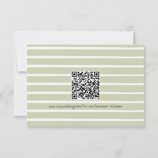Coastal Chic Sun Palm Tree Wedding QR Code RSVP Karte (Rückseite)