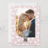 Coastal Chic Tropical Floral Wedding Photo QR Code Einladung (Rückseite)
