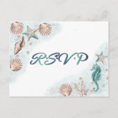 Coastal Chic | UAWG Entree Aquamarin und Korallenr Postkarte (Vorderseite)