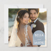 Coastal Chic Wedding Danke mit Foto (Rückseite)