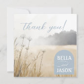 Coastal Chic Wedding Danke mit Foto (Vorderseite)