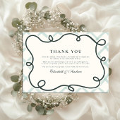 Coastal Chic Wedding Dankeskarte