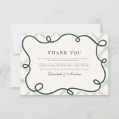 Coastal Chic Wedding Dankeskarte (Vorderseite)
