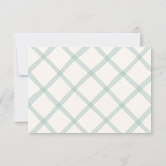 Coastal Chic Wedding Dankeskarte (Rückseite)