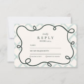 Coastal Chic Wedding RSVP Karte (Vorderseite)