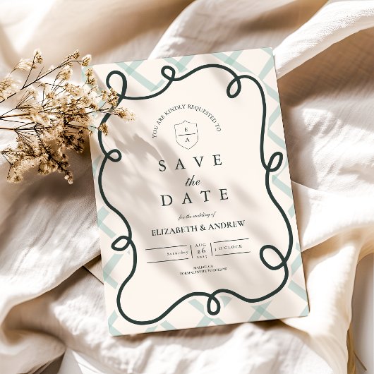 Coastal Chic Wedding Save The Date