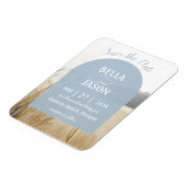 Coastal Chic Wedding Save the Date Magnet (Linke Seite)