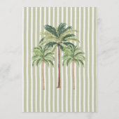 Coastal Chic Whimsical Sun Palm Bridal Shower Einladung (Rückseite)