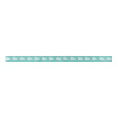 Coastal Chic White Sea Coral & Sea Green Satinband (Vorderseite)