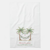 Coastal Christmas Palm Trees With Hammock Geschirrtuch (Vertikal)