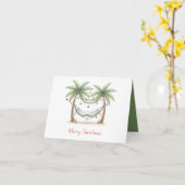 Coastal Christmas Palm Trees With Hammock Karte (Gelbe Blume)
