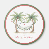Coastal Christmas Palm Trees With Hammock Magnet (Vorne)