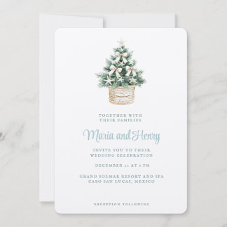 Coastal Christmas Tree | Beach Wedding Einladung