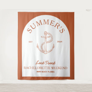 Coastal Classic Modern Boho Bachelorette Wandteppich