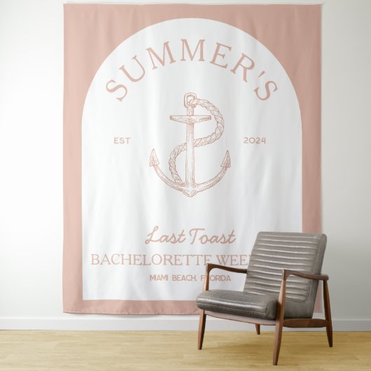 Coastal Classic Modern Boho Bachelorette Wandteppich (Beispiel)