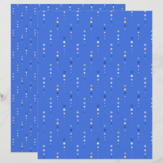 Coastal Cobalt Blue Starfish Scrapbook Paper