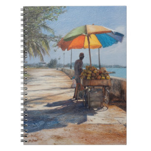 Coastal Coconut Cart Notebook Notizblock