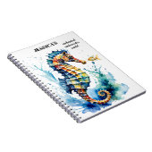 Coastal Colorful Watercolor Seahorse Notizblock (Rechte Seite)