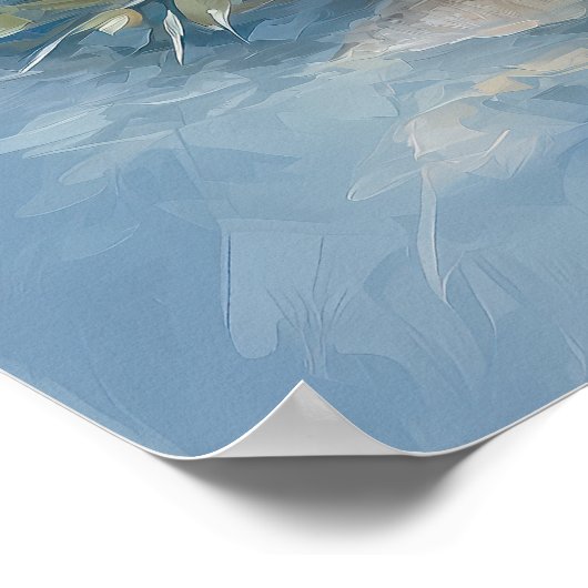 Coastal Compass Starfish Print | Wall Poster (Ecke)