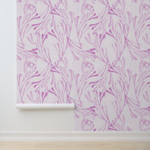 Coastal Coral and Seaweed in Soft Blush Pink