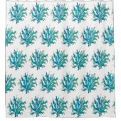 Coastal Coral Reef Muster Duschvorhang (Vorderseite)
