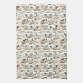 Coastal Cottage Lighthouse Pattern Geschirrtuch (Vertikal)