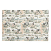 Coastal Cottage Lighthouse Pattern Kissenbezug (Rückseite-Links)