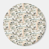 Coastal Cottage Lighthouse Pattern Magnet (Vorne)