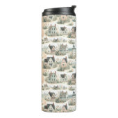 Coastal Cottage Lighthouse Pattern Thermosbecher (Nach links gedreht)