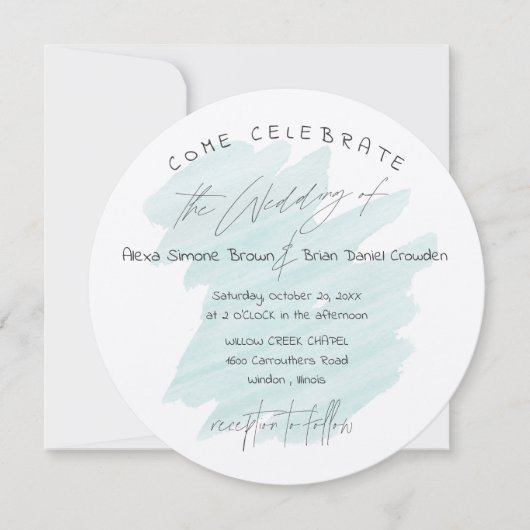 Coastal Cotton mit moderner Typografie Einladung (Vorderseite)