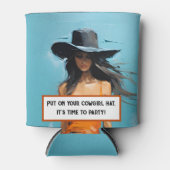 Coastal Cowgirl ästhetische 30. Geburtstag Party Dosenkühler (Vorderseite)