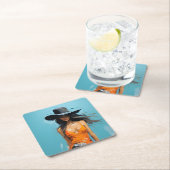 Coastal Cowgirl ästhetische 30. Geburtstag Party Rechteckiger Pappuntersetzer (Vor Ort)