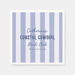 Coastal Cowgirl Bach Club Blau Weiße Streifen Serviette