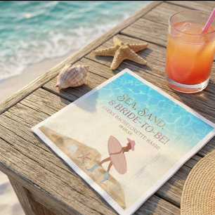 Coastal Cowgirl Beach Junggesellinnenabschied Rosa Serviette