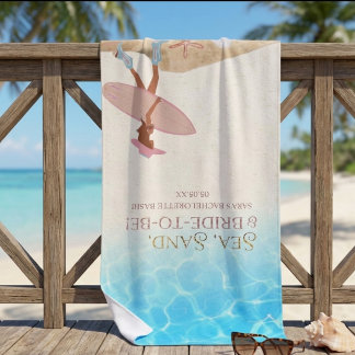 Coastal Cowgirl Beach Junggesellinnenabschied Stie Strandtuch