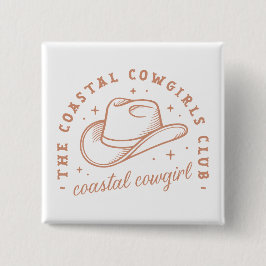 Coastal Cowgirl Beachclub braun Ästhetik Button