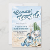 Coastal Cowgirl Birthday Invitation Einladung (Vorderseite)
