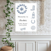 Coastal Cowgirl Blue Beach Brautparty Poster