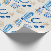 Coastal Cowgirl Blue Gift Geschenkpapier (Ecke)