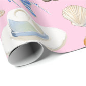 Coastal Cowgirl Boots Pink Gift Geschenkpapier (Rolleneckpunkt)