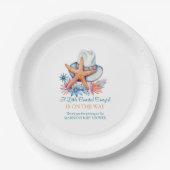 Coastal Cowgirl Hat and Seashells Paper Dinner N Pappteller (Vorderseite)