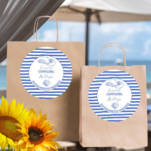 Coastal Cowgirl Junggesellinnen-Abschied Wochenend Runder Aufkleber