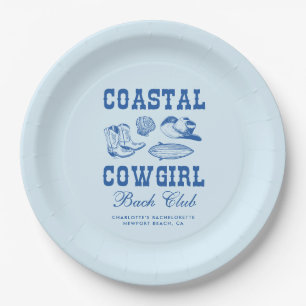 Coastal Cowgirl Junggesellinnen-Wochenende Pappteller