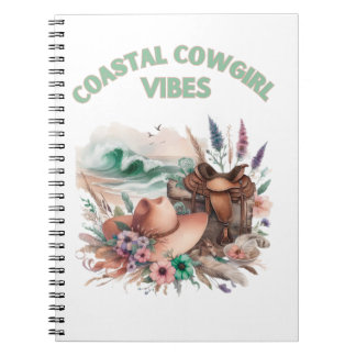 Coastal cowgirl vibes,floral, feminine hoodie notizblock